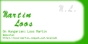 martin loos business card